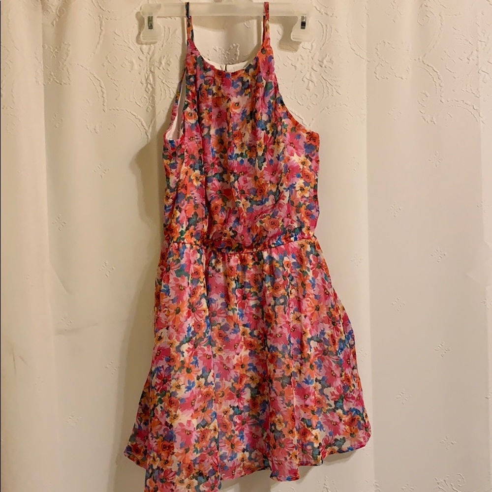 Blue rains floral print dress 🌺